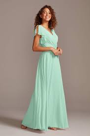 Winsome lace & sequin lace high collar ball gown wedding dresses with beadings fabric: Mint Green Bridesmaid Dresses Gowns David S Bridal