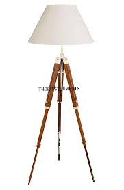 Thor Classical Designer Marine Tripod Floor Lamp Retro Vintage Wooden Tripod Lamp Tripod Lamp Wooden Tripod Floor Lamp Wooden Lamp