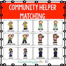Community Helper Memory Game For Preschool Prek And Kindergarten