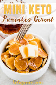 Mini Keto Pancakes Cereal Recipe Ketofocus Recipe Cereal Recipes Keto Pancakes Recipes