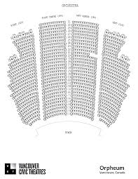 Orpheum Seating Chart Vancouver Bc Elcho Table