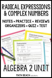 Simplifying Complex Numbers Worksheet Pin On Printable Blank Worksheet Template In 2020 Radical Expressions Complex Numbers Simplifying Radical Expressions