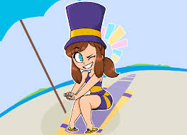 Hat Kid Enjoying A Sunny Day At The Beach A Hat In Time Know Your Meme Similar with kid thinking png. hat kid enjoying a sunny day at the