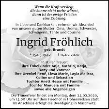 Artikelen in de categorie duits acteur deze categorie bevat de volgende 200 pagina's, van de 397 in totaal. Traueranzeigen Von Ingrid Frohlich Www Abschied Nehmen De