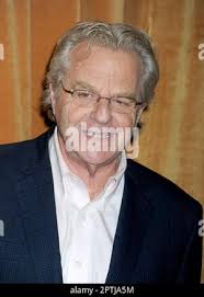 Talk show host Jerry Springer reacts to a comment from MSNBC's Chris  Matthews during a live taping of the cable television news network's  Hardball show at Amvet Post 6 in Massillon, Ohio,