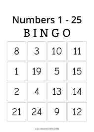 This tool allows you to create custom 3x3 (minimum 9 words) or you can print two copies of the call sheet, one for keeping track of the drawn numbers or words and the other one for making drawing pieces. Printable 1 25 Number Bingo Cards