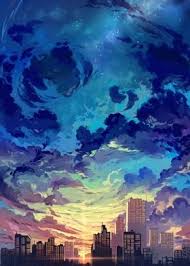 Maybe you would like to learn more about one of these? Anime Scenery Sky Poster By Word Fandom Displate