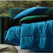 chemin de lit byzance blanc des vosges lit bleu chemin de lit couvre lit bleu