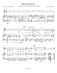 Not even in the top 100! Best Song Ever Sheet Music For Piano Vocals Piano Voice Download And Print In Pdf Or Midi Free Sheet Music With Lyrics Musescore Com