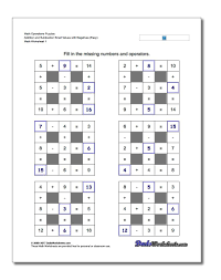 Free Math Worksheets For Number Grid Puzzles Problems Free Printable Math Worksheets Easy Math Worksheets Grid Puzzles