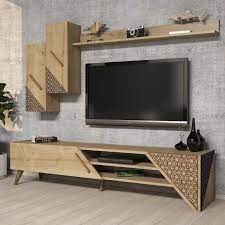 The unit has 2 open compartments at the top for storage of electronic devices, and cable management hole in the back for cables to be hidden. Dose Of Modern Beril Oak Tv Unit 845hct3004 Oak Tv Unit 845hct3004 Oak