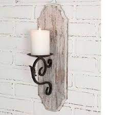 + 5 293,29 rub доставка. White Wood Pillar Candle Sconce Wall Candle Holders Farmhouse Candle Sconce Wall Candles