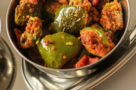 Green Pepper And Gram Flour Stir Fry / ढोबळी मिरचीची पीठ पेरून भाजी / Peeth  Payroon Dhobli Mirchi / Peeth Perun Bhopli Mirchi – Zanzaneet Kitchen