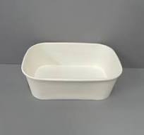 China Customized 1000ml Rectangle Paper Bowls White ...