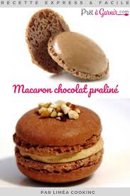 Recette Express Facile Macaron Chocolat Praline Fait Maison Et Pret A Garnir En 2020 Macaron Chocolat Macaron Facile Recette