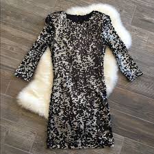 Black And Silver Sequin Dress Hp French Connection Sequin Dress Vegas Dresses Clothes Design Sequin Dress