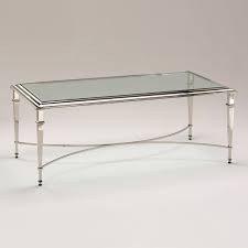 Glass & wood coffee table with faux metal legs. Brass Polished Nickel Finish Glass Coffee Table 48 X 18 1 4 H Unbranded Traditional Coffee Table Table Glass Coffee Table