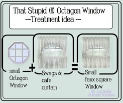 Hexagonal and octagonal window coverings. Octagon Window Doesn T Go With Your Decor Can T Really Get A Classic Look With Those Unless Here Is An Idea Position Th Octagon Window Cafe Window Octagon