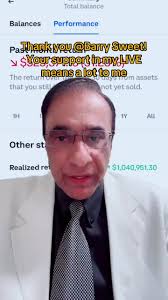 Barry Sweet, thank you for the incredible support in my LIVE! I will k...