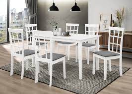 Each of the event table and chairs are made of high quality abs plastic and feature sleek chrome highlights. Tiffany White Table 6 Chairs Tiffany 1020 Dining Room Groups Price Busters Furniture