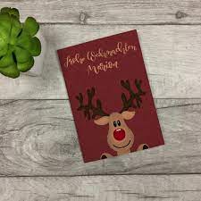 Rentier Lettering Karte Frohe Weihnachten Mit Namen Lu Lettering