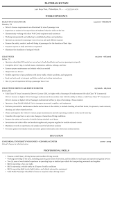 chauffeur resume sample mintresume