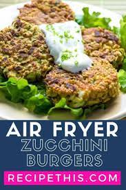 Recipe This Air Fryer Zucchini Burgers Recipe Zucchini Burger Zucchini Burger Recipe Frozen Veggie Burgers