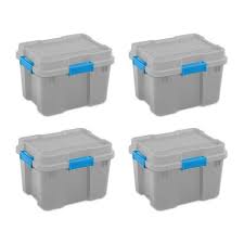With many heavy duty storage bins manufacturers, sellers, and distributors on alibaba.com, a broad selection of models and characteristics are available. Sterilite 18316a04 20 Gallon Heavy Duty Plastic Storage Container Box With Lid And Latches Grey Blue 4 Pack Target