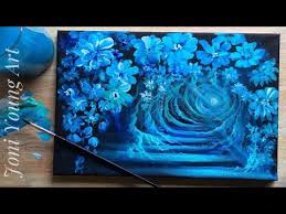 How To Paint Blue Flowers On Black Canvas Acrylic Painting Step By Step Easy Youtube Very large birds on a wire painting by contemporaryearthart. how to paint blue flowers on black canvas acrylic painting step by step easy