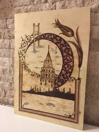 Galata Pirogravur Tablolar Cizimler