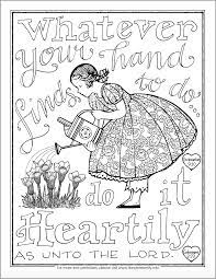 If you'd prefer a bound collection, check out my color the word series. Do Your Work Heartily Coloring Page Flanders Family Homelife