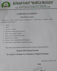 Maybe you would like to learn more about one of these? Lowongan Kerja Bagian Keuangan Di Rumah Sakit Marga Husada Wonogiri Bursa Lowongan Kerja