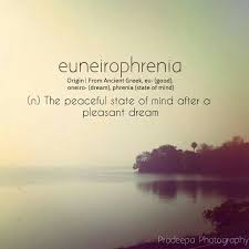 Euneirophrenia A Peaceful State Of Mind After A Pleasant Dream Meaningful Words Mindfulness Peace