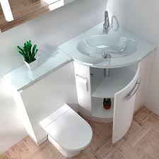 In other words, a corner bathroom vanity includes a concealment of the bathroom plumping and draining, a sink or basin, and a bathroom storage unit (which at most times. Thinking Big In A Small Bathroom Space Saving Ideas