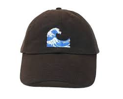 Wave Emoji Embroidered Cap Dad Hats Embroidered Caps Wave Emoji