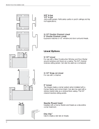 Maybe you would like to learn more about one of these? Lineal Options Wolverine Siding And Vinyl Carpentry Soffit And Decorative Trim User Manual Page 13 117