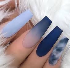 Black And Blue Ombre Nails Coffin I M Obsessed With These 13 Coffin Nail Ideas Matte Nails Design Coffin Nails Long Marble Acrylic Nails