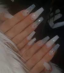 French ombre features ombre art in the classic french manicure colors of white and nude. 30 Cute White Color Nails For Girls In 2020 Summer Ibaz Glamour Nails Bling Acrylic Nails Acrylic Nails Coffin Short