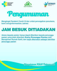 Kesehatan lingkungan rumah sakit diatur dengan peraturan menteri kesehatan. Antisipasi Penularan Corona Sejumlah Rumah Sakit Tiadakan Jam Besuk