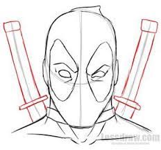 Click here to save the tutorial to pinterest! How To Draw Deadpool Easy For Beginners Lessdraw Deadpool Drawing Drawing Superheroes Deadpool Art