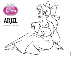 Princesa Ariel Para Colorear