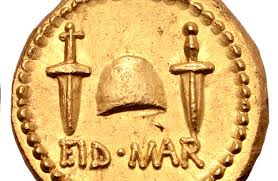 Julius caesar served as my introduction to shakespeare; Ancient Roman Ides Of March Gold Coin Could Auction For Millions
