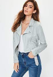 This Is Brand New It S A Baby Blue Color More Blue Than The Model Photo Womens Biker Jacket Biker Jacket Coats Jackets Women