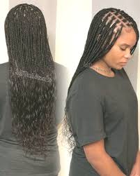 Black Box Braids With Color Tips Leshiatai On Knotless Box Braids With Curly Ends Im So In Love Box Braids Box Braids Hairstyles Braids With Curls Box Braids Hairstyles For Black Women