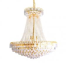 Clear Crystal Bead Hanging Chandelier 5 7 Lights Vintage Light Fixture In Gold Takeluckhome Com