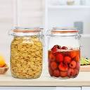Amazon.com: Encheng Glass Jars 32oz,Airtight Glass Food Storage ...