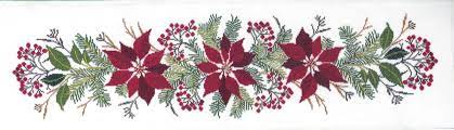 Candle cross stitch pattern pdf instant download light cross stitch poinsettia cross stitch nature cross stitch art xstitch christmas chart. Poinsettia Table Runner Cross Stitch Kit By Eva Rosenstand