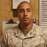 Pfc. Kiyun T. Frazier, honor graduate for Platoon 1049,