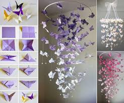 They make the most wonderful spring decoration and will if you printed the paper butterfly template on colored paper, cut along the lines. Butterfly Chandelier Mobile Thewhoot Butterfly Wall Art Diy Easy Diy Crafts Diy Butterfly
