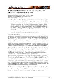 Pdf Usability And Usefulness Of Ebooks On Ppcs How Students Opinions Vary Over Time